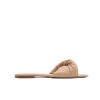 Twist Front Flat in Beige