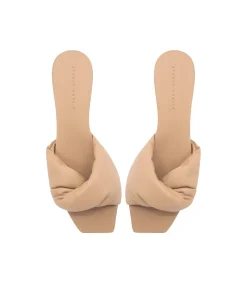 Twist Front Flat in Beige