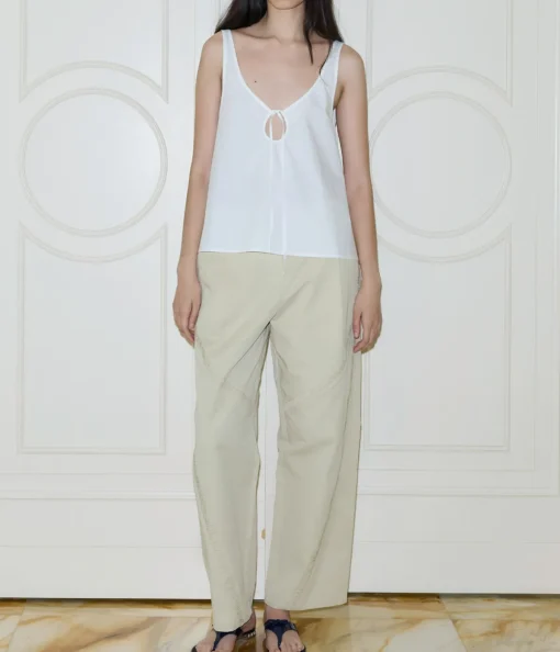 U Shape Top in White