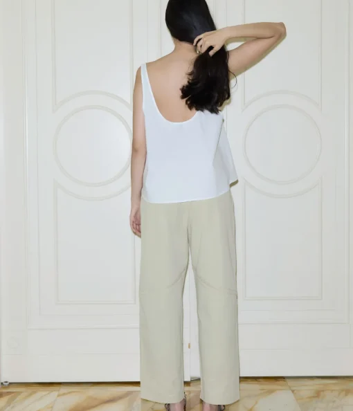 U Shape Top in White