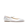Uma Flat in Laminated Silver