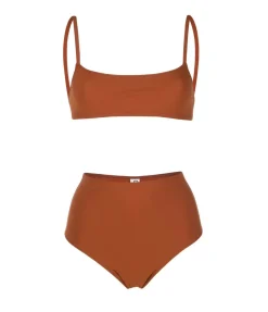 Undici High Waisted Bikini in Terracotta