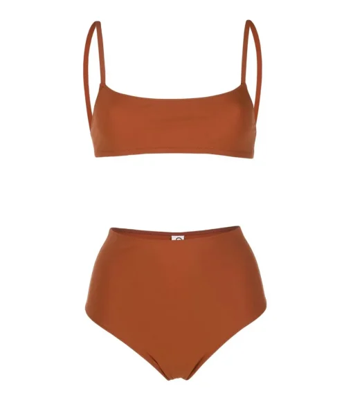 Undici High Waisted Bikini in Terracotta