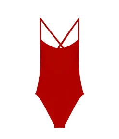 Uno Cross Back One Piece in Red