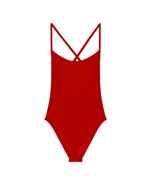 Uno Cross Back One Piece in Red