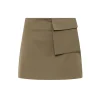 Utilitarian Pocket Mini Skirt in Kelp
