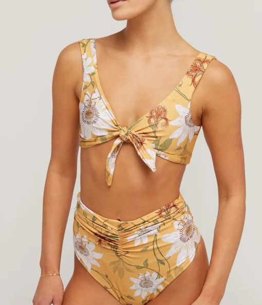 Vaiven High Waisted Bikini Bottom in Pasiflora