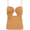 Val Key Hole Top in Almond