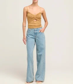 Val Key Hole Top in Almond