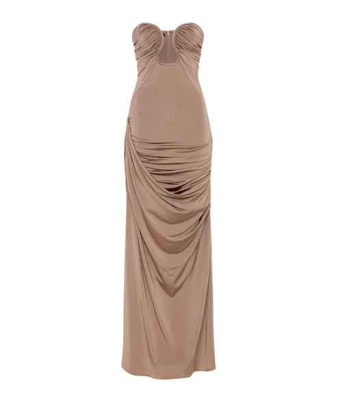 Val Strapless Dress in Concrete