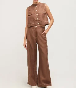 Varenna Utility Top in Cocoa