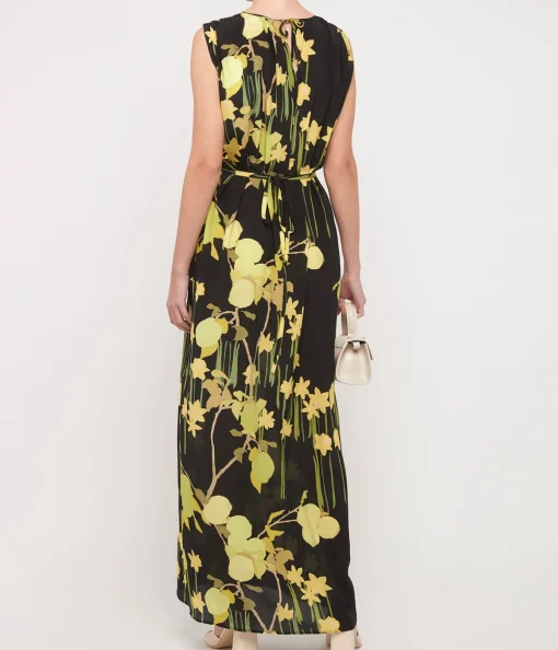Vivian Sleeveless in Citrus Field Black
