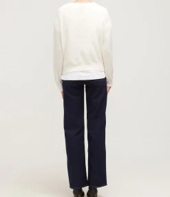 V-Neck Dimante Button Down Cardigan in Ivory