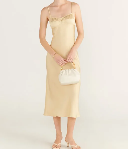 Waterlily Midi Dress in Golden
