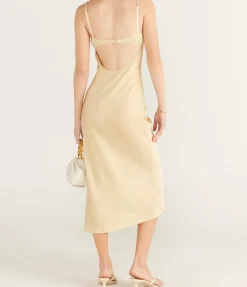 Waterlily Midi Dress in Golden