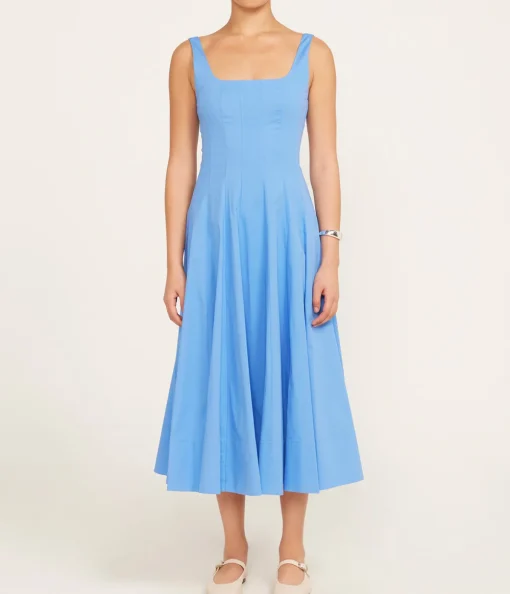 Wells Midi Dress in Cornflower