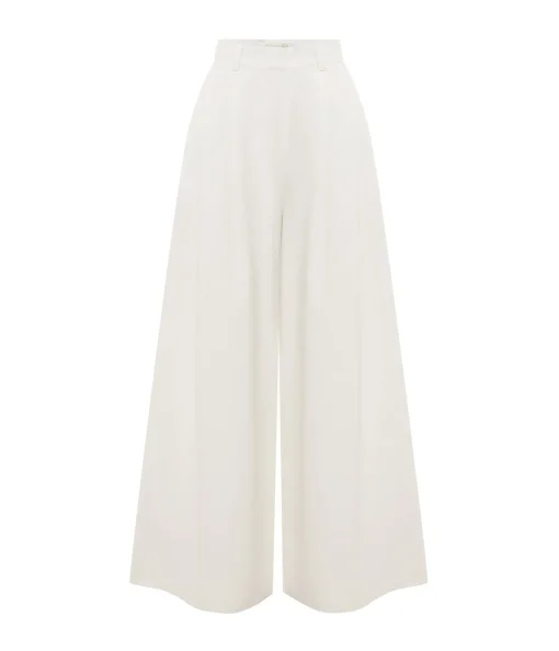 Wesley Wide Leg Trouser in Vintage White