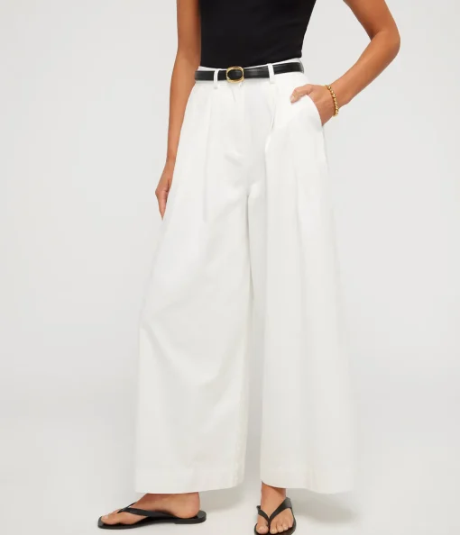 Wesley Wide Leg Trouser in Vintage White