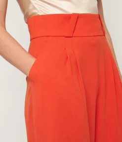 Wide Leg Pant in Tangerine