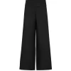 Wide Waistband Pants in Black