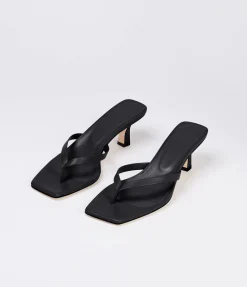 Wilma Nappa Heel in Black