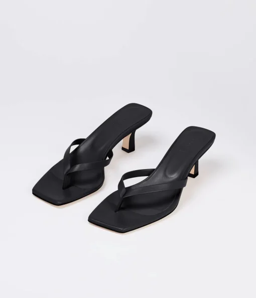 Wilma Nappa Heel in Black