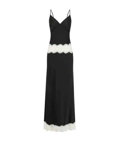 Winslet Slip Dress in Black and Cream