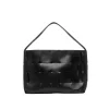 Woven Large Tote in Black