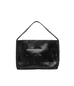 Woven Large Tote in Black