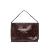 Woven Large Tote in Chocolate