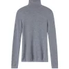 Wynter Mock Neck Top in Grey Melange