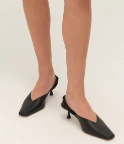 Zadie Pointed Mule in Black