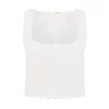 Zayla Linen Top in Ivory