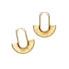 Zenyu Large Fan Hoop in Gold