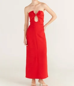 Zoe Bodice Dress in Red