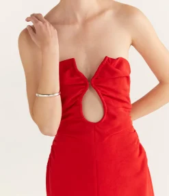 Zoe Bodice Dress in Red