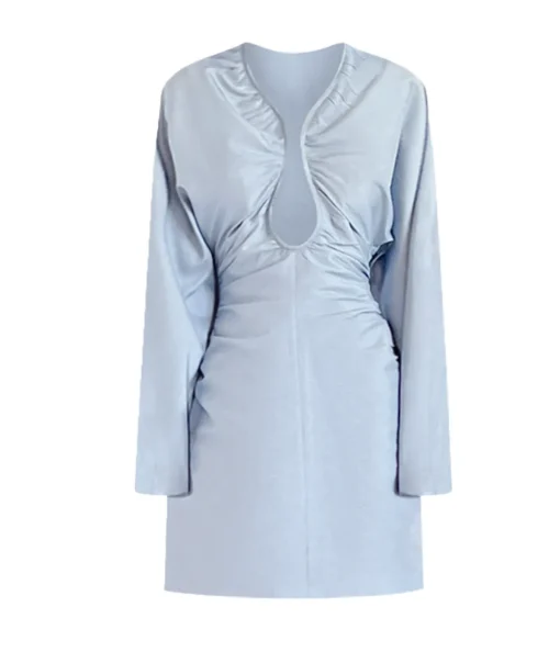 Zoe Mini Dress in Sky Blue